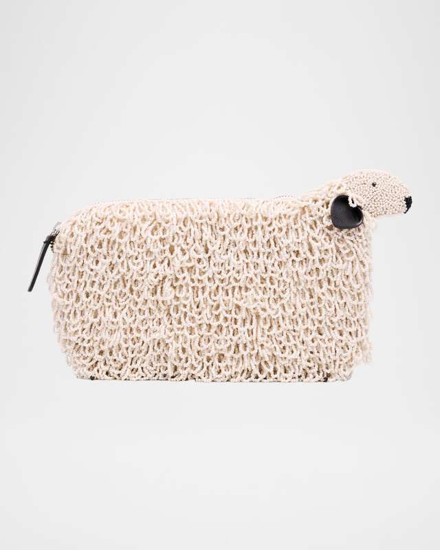 Dolly Beaded Sheep Clutch Bag